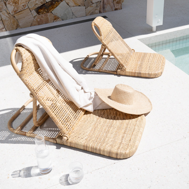 Rattan 2024 beach lounger