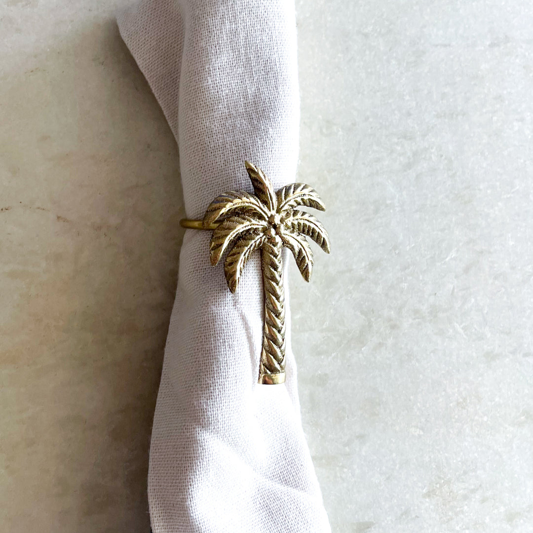 Palm Tree Napkin Ring - 4 Pack