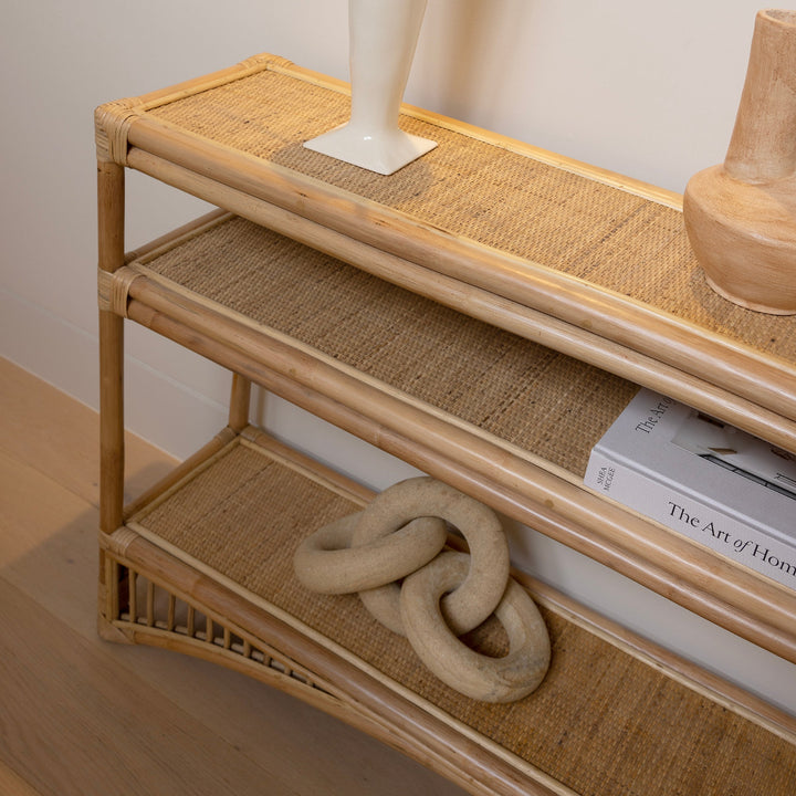 Carmens rattan console by Ocean Luxe