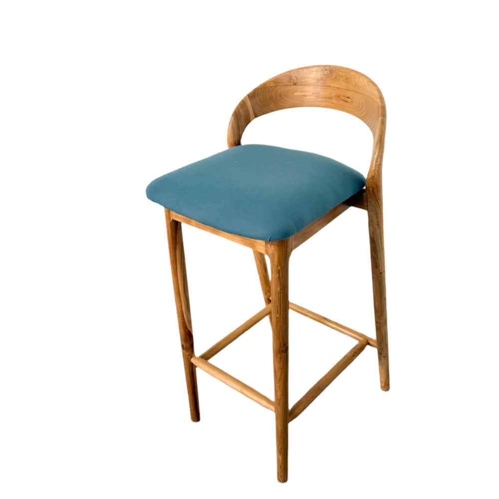 Dora Teak Bar Stool by Ocean Luxe