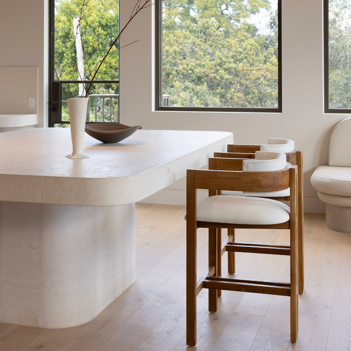 Florence teak Bar Stool by Ocean Luxe