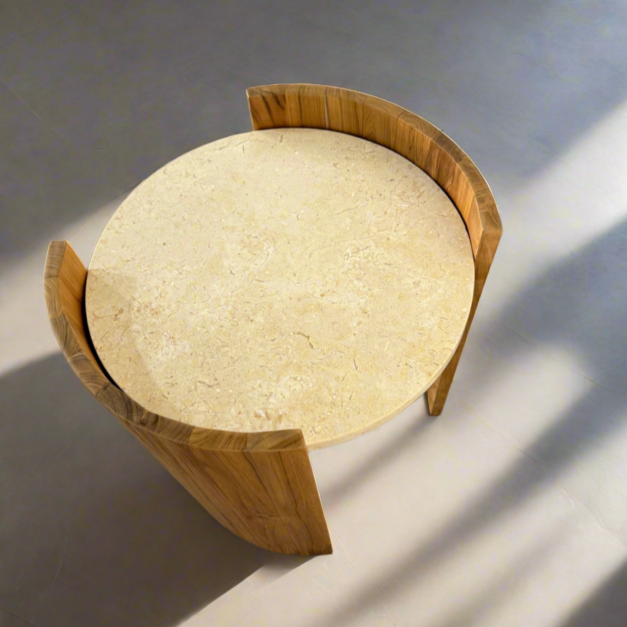 Marble Side Table by Ocean Luxe