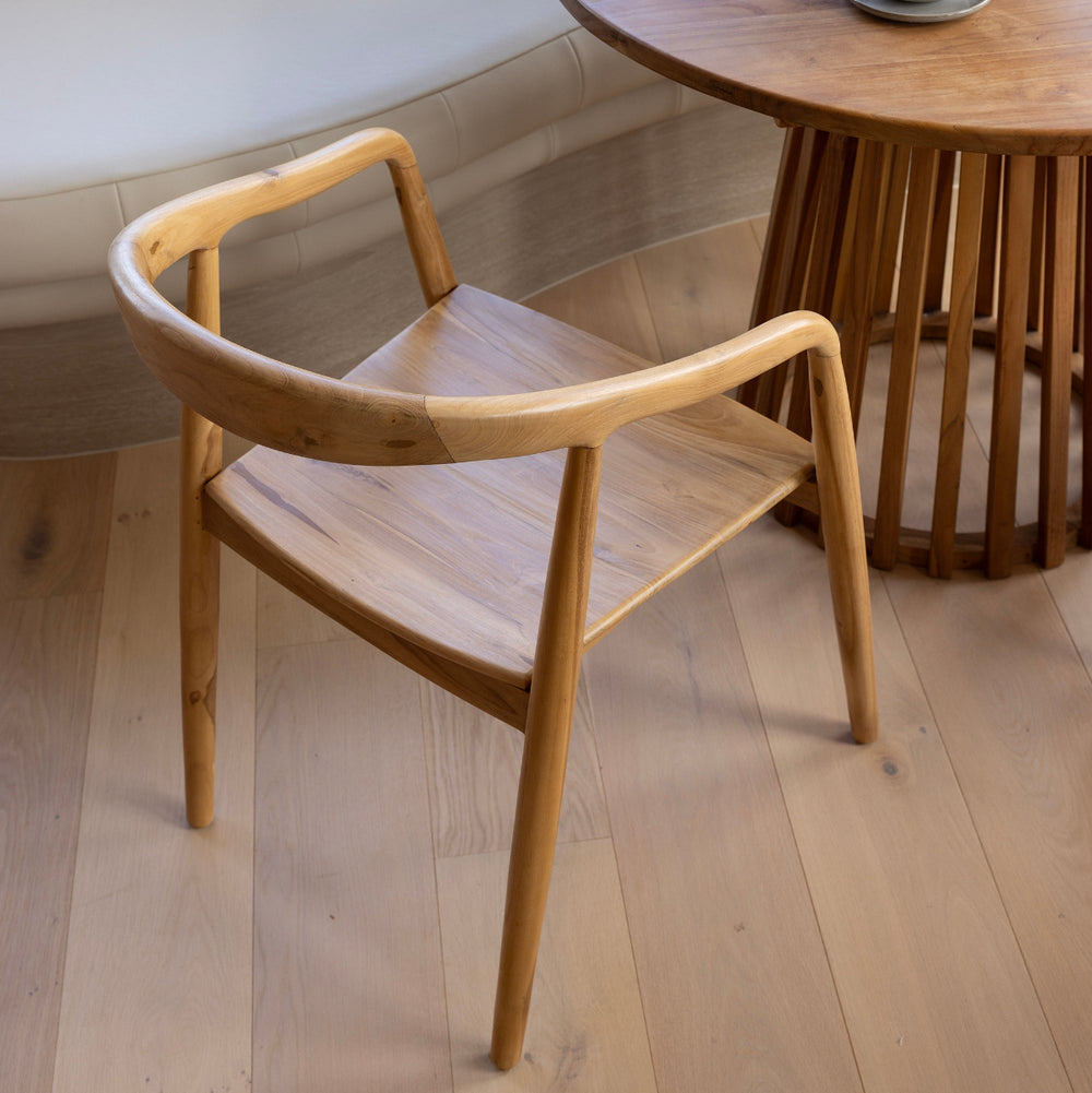 Olive Teak Dining Chair by Ocean Luxe