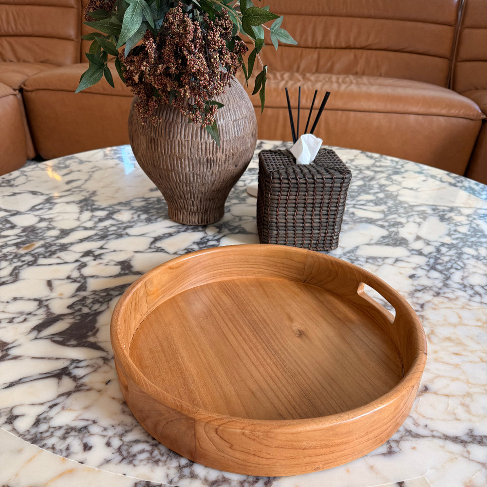 Solid Wooden Teak Tray by Ocean Luxe