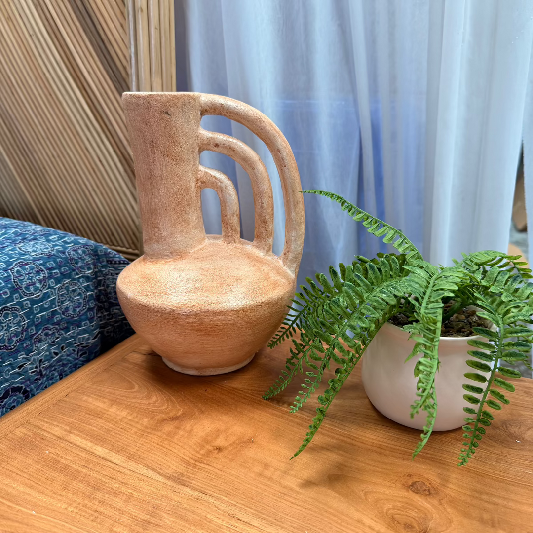 Violet Ceramic Vase front view by Ocean Luxe