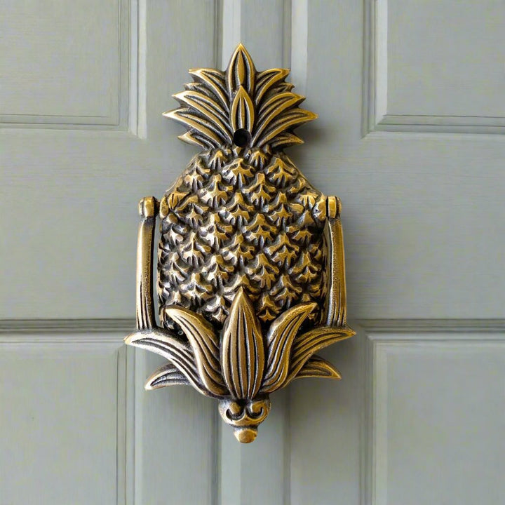 Antique Brass Pineapple Door Knocker by Ocean Luxe