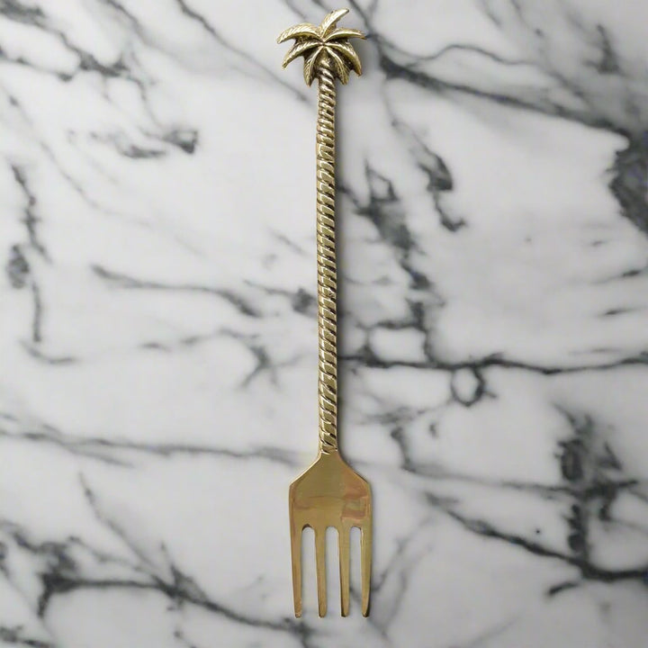 Brass_salad_server fork_with_palm_tree_design_by_Ocean_Luxe