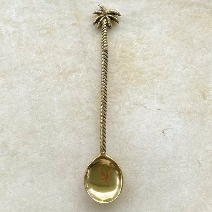 Brass_salad_server_spoon_with_palm_tree_design_by_Ocean_Luxe