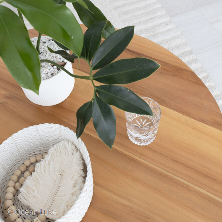 Carro Teak Coffee Table:Ocean Luxe