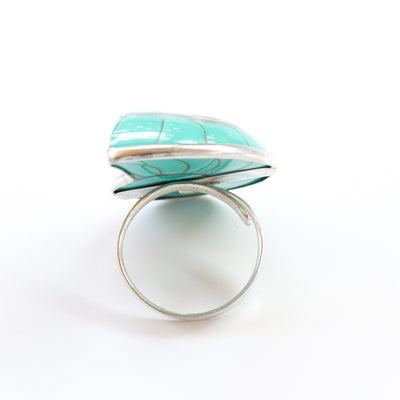 Ocean Luxe:Turquoise Nautilus Shell Ring