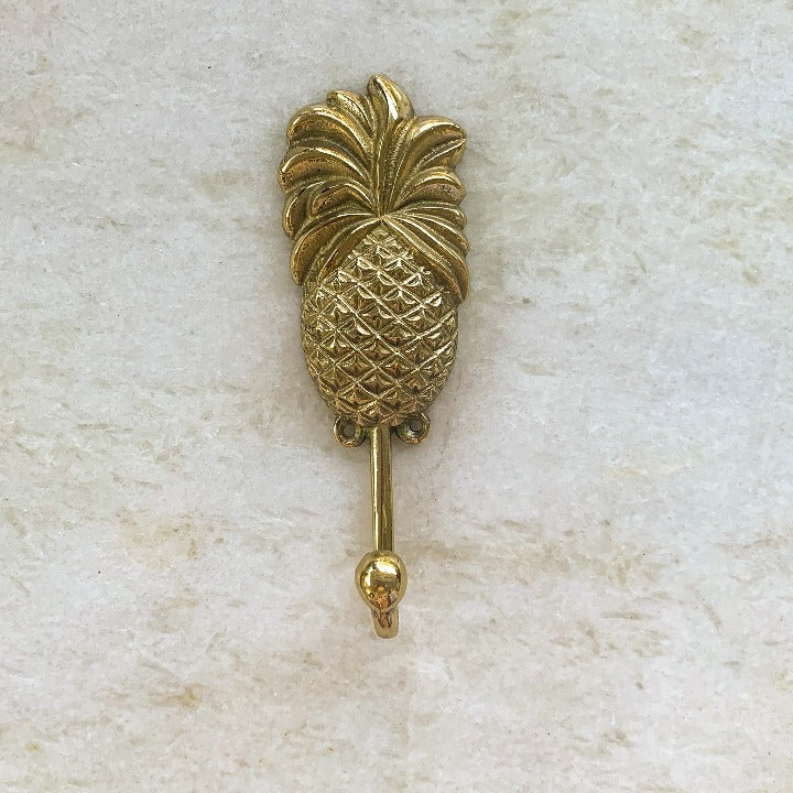 Large gold pineapple hook: Ocean Luxe