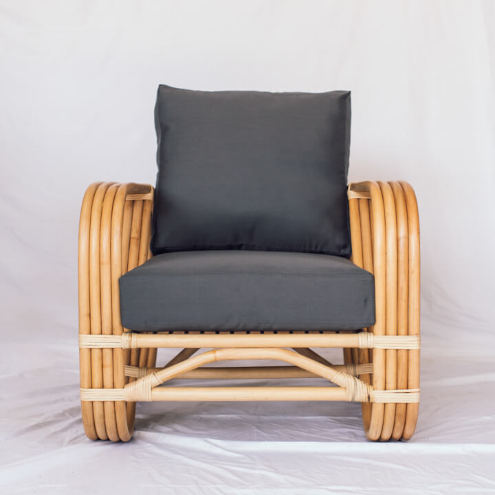 Penelope's Pretzel Rattan Chair: Ocean Luxe