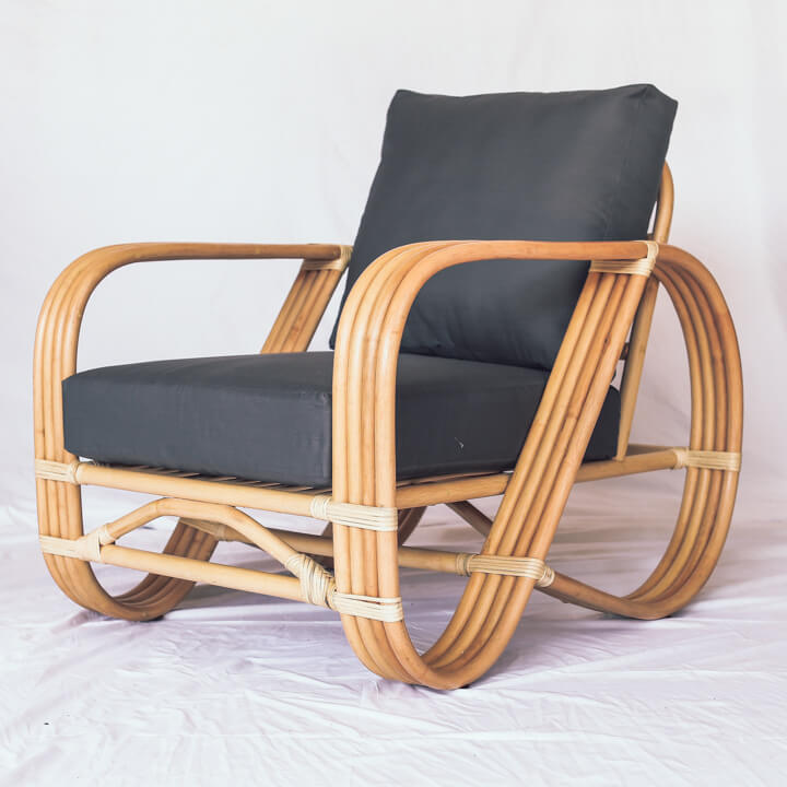 Penelope's Pretzel Rattan Chair: Ocean Luxe