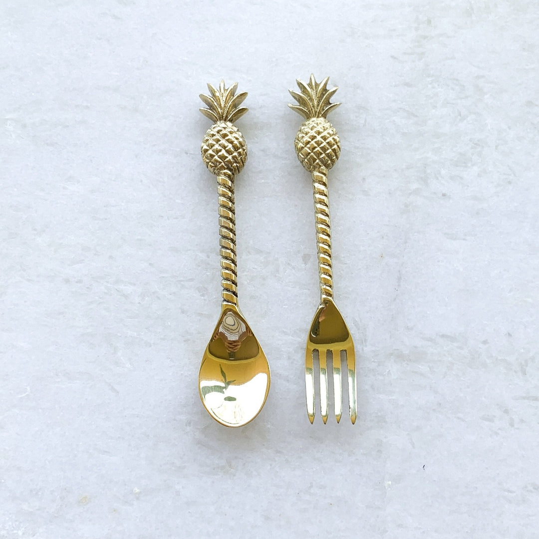 Pineapple Brass Cutlery - Ocean Luxe