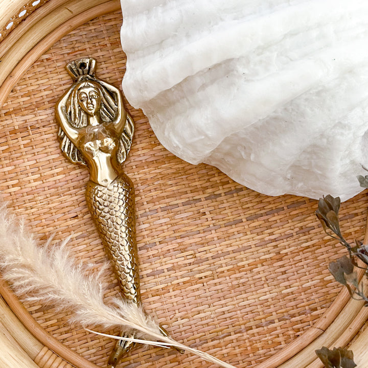 Mermaid Brass Hook - Ocean Luxe