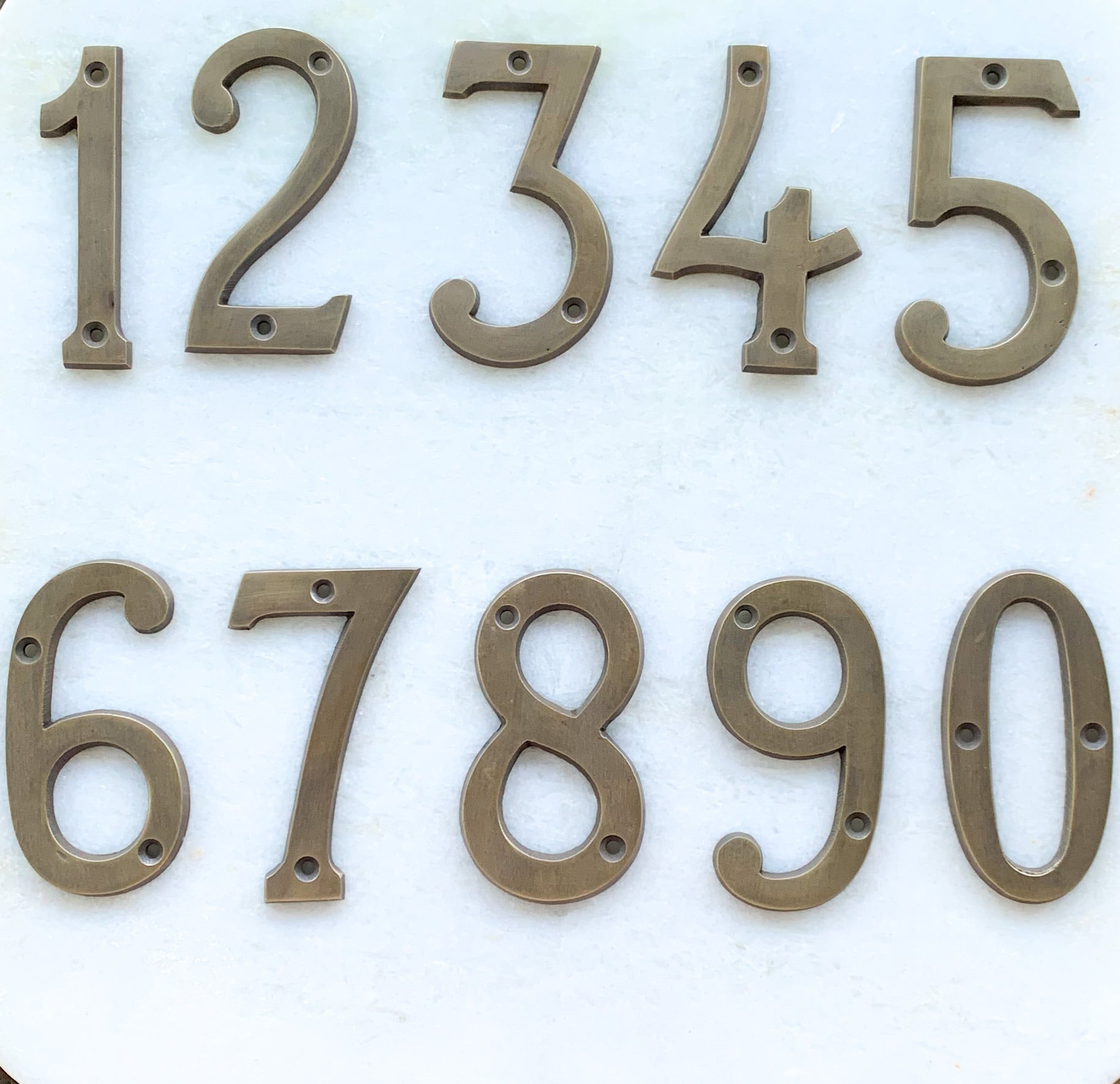 Small Brass House Numbers - Ocean Luxe