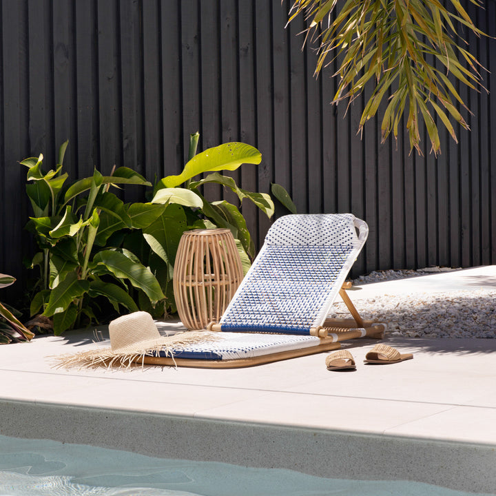 Beryl's Blue and White Beach Lounger