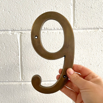 Large Brass House Number - Ocean Luxe