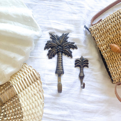 Coconut Palm Tree Brass Hook - Ocean Luxe