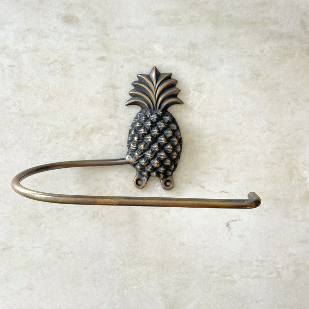 Pineapple Brass Toilet Roll Holder: Ocean Luxe