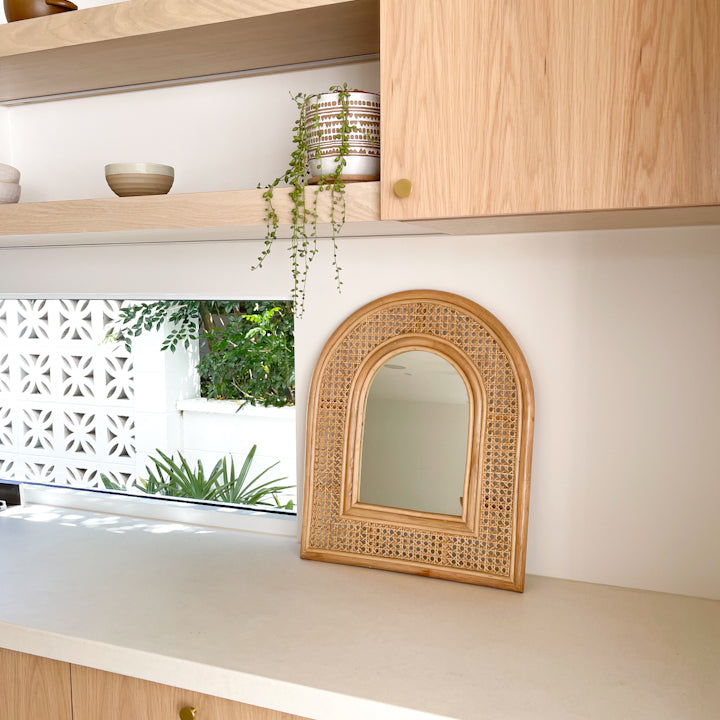 Archies Rattan Arch Mirror