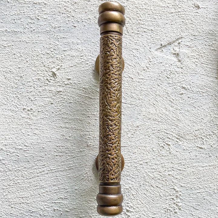 Tribal Brass Door Handle - Antique