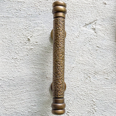 Tribal Brass Door Handle - Antique