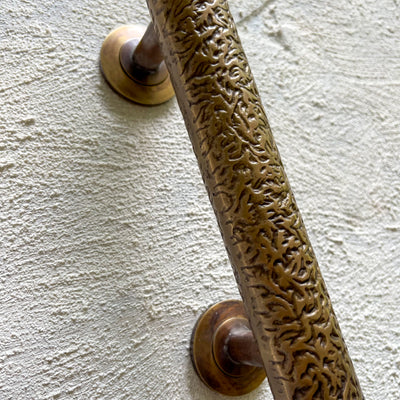 Tribal Brass Door Handle - Antique