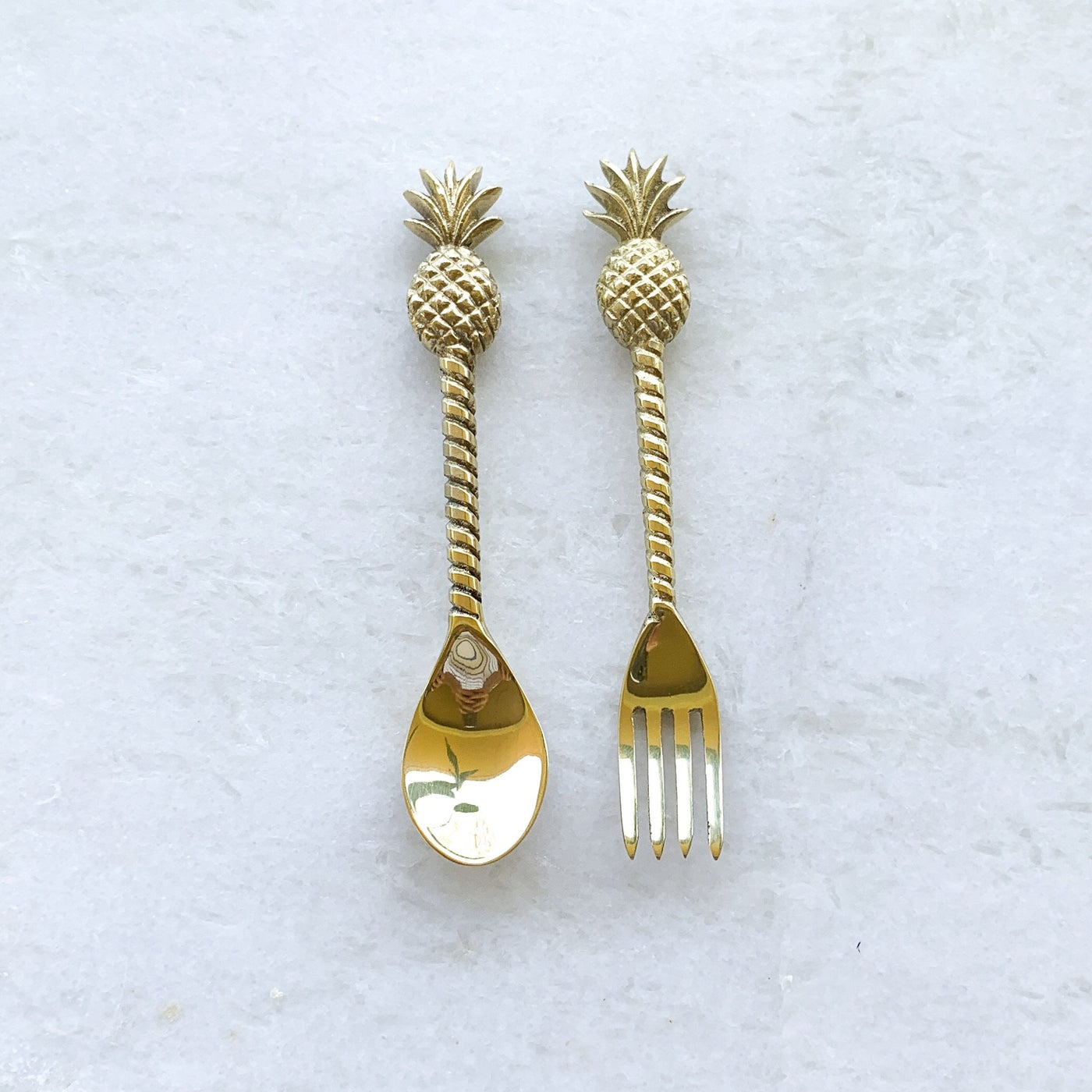 Pre Order - Pineapple Brass Cutlery - Ocean Luxe