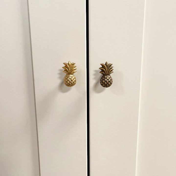 Brass Pineapple knobs: Ocean Luxe