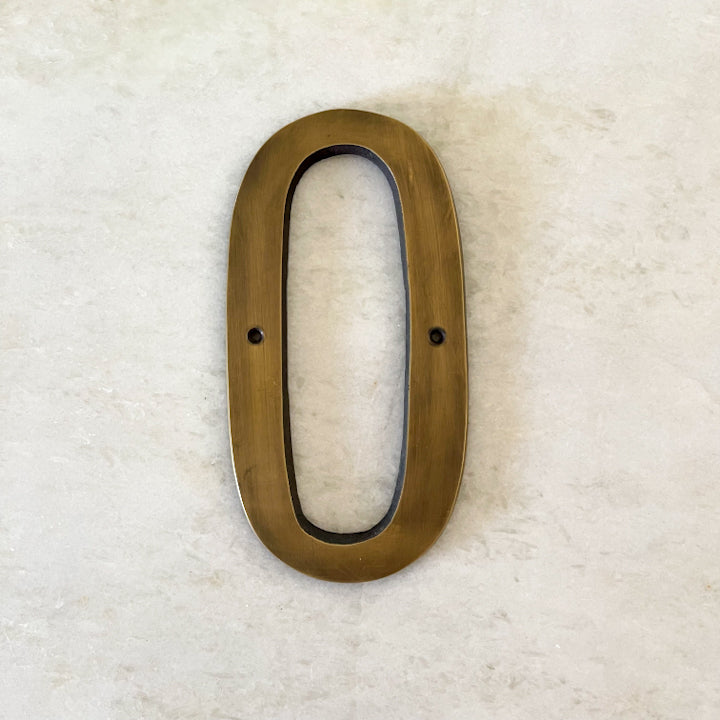 Large Brass Letter O house number - Ocean Luxe