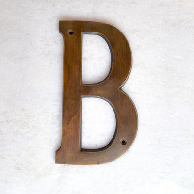 Large Brass Letter B house number - Ocean Luxe