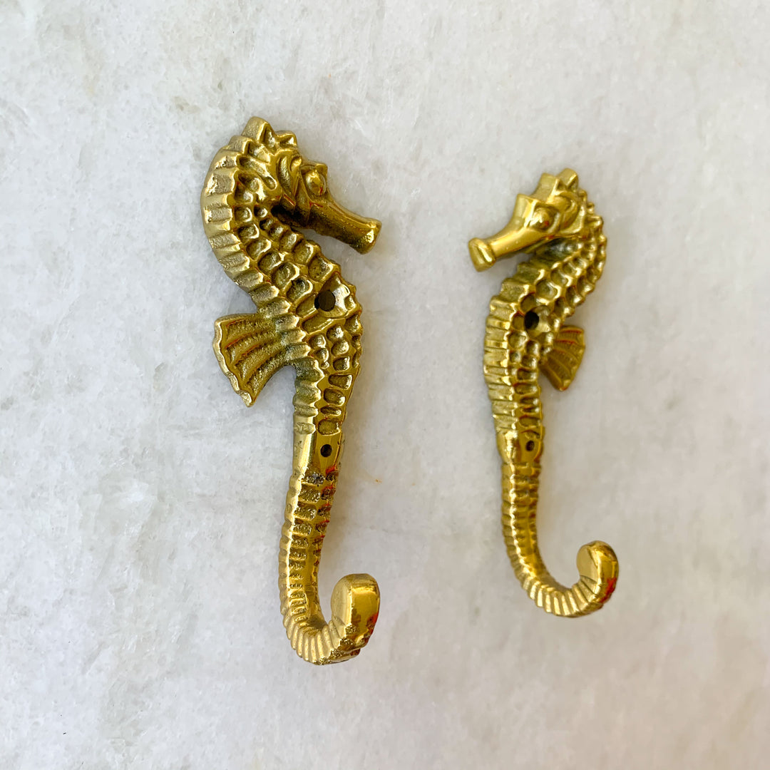 Seahorse Brass Hooks